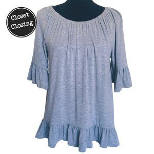[Chelsea & Theodore] Ruffle Hem Top | Size S